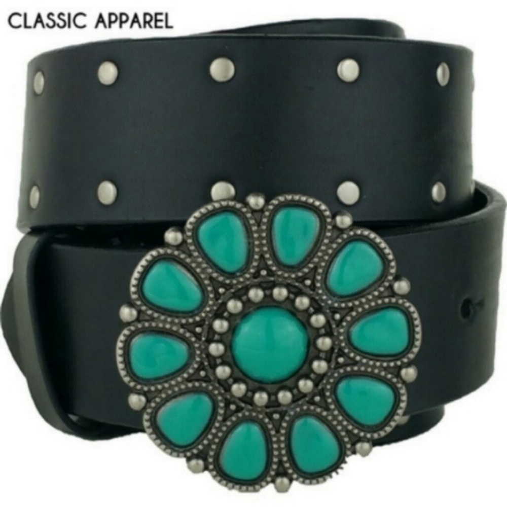 DECORATIVE BUCKLE STUDDED BELT! ❤️